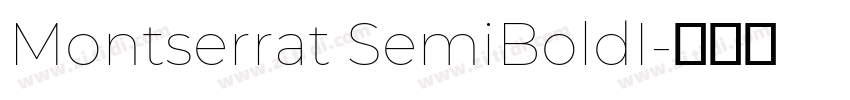 Montserrat SemiBoldI字体转换